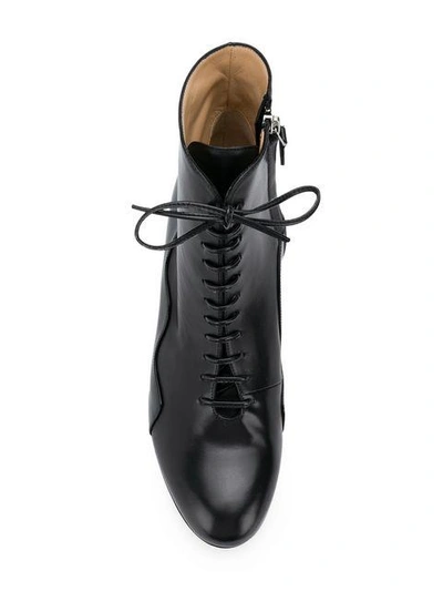 Shop Francesca Bellavita Lace-up Ankle Boots - Black