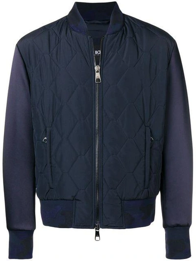 Shop Neil Barrett Quilted Bomber Jacket - Blue