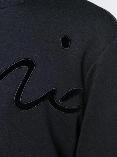 Shop Giorgio Armani Signature Sweatshirt In Blue