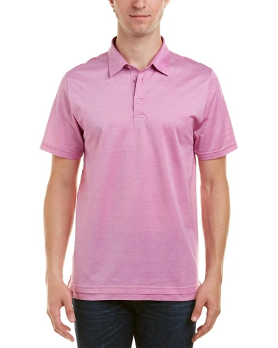 Shop David Donahue Polo In Pink