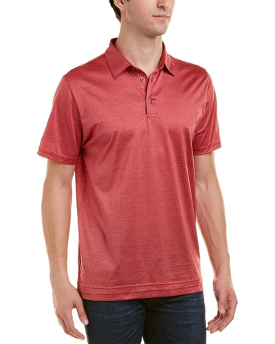 Shop David Donahue Polo In Red