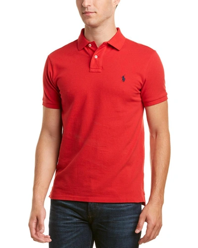 Shop Ralph Lauren Polo  Custom Slim Fit Polo In Red