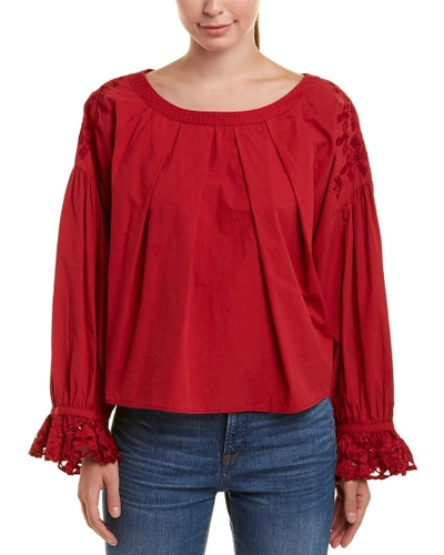 Shop Free People Wishing Well Blouse In Red