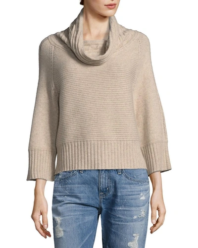 Shop Raffi Cashmere Horizontal Cableknit Cashmere Sweater In Nocolor