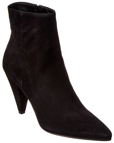 Shop Prada Suede Ankle Boot In Black