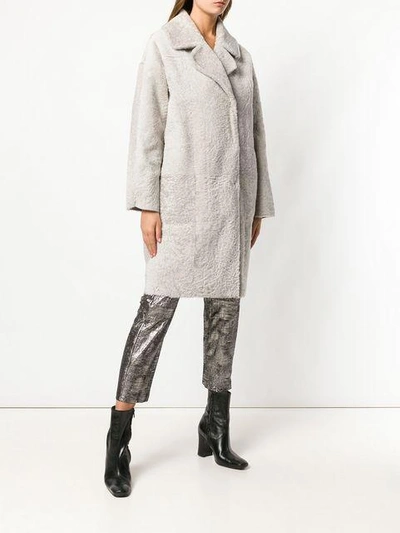 Shop Drome Oversized Long Sleeved Coat - Grey