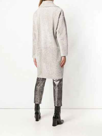 Shop Drome Oversized Long Sleeved Coat - Grey