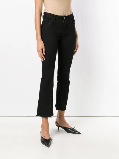 Shop Haikure Flared Cropped Jeans In Black