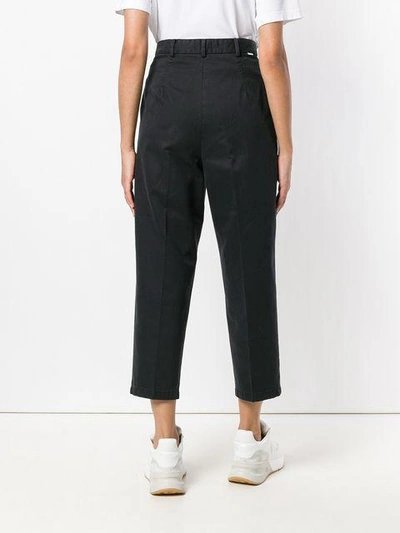 Shop Haikure High Waisted Cropped Jeans In Black