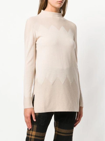 Shop D.exterior Roll Neck Jumper In Neutrals