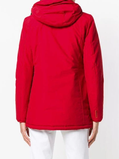Shop Freedomday Short Hooded Coat - Red