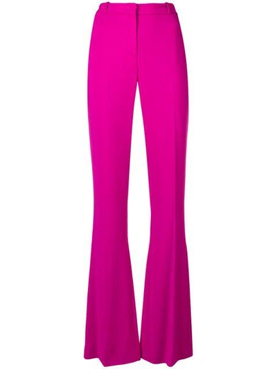 Shop Capucci High-waisted Flared Trousers - Pink