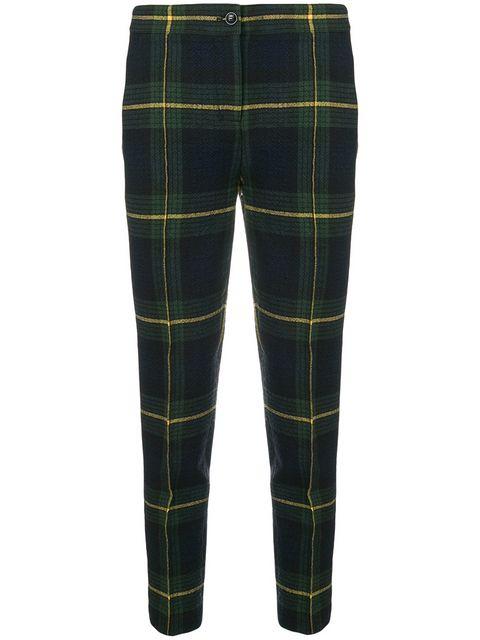skinny checked trousers