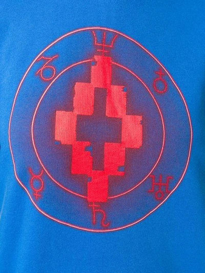 Shop Marcelo Burlon County Of Milan Logo Hoodie In Blue