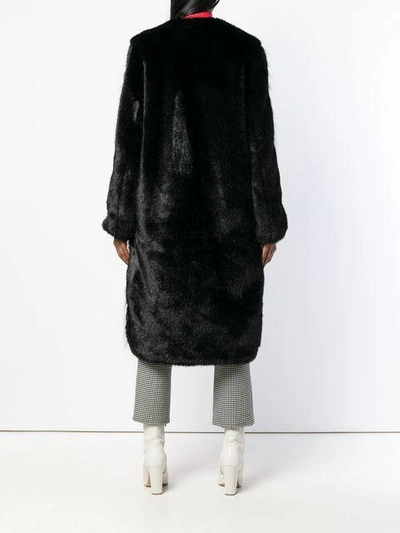 Shop Givenchy Faux Fur Long Coat In White