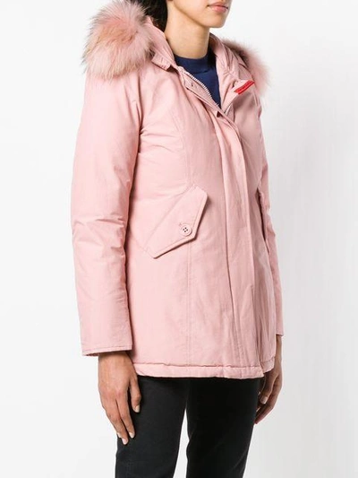 Shop Freedomday Padded Hooded Jacket In Pink