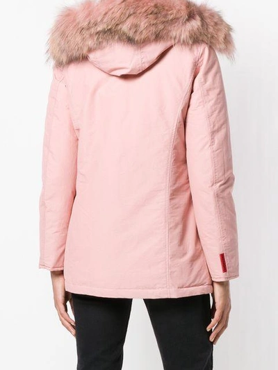Shop Freedomday Padded Hooded Jacket In Pink