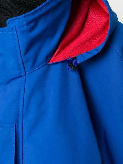 Shop Junya Watanabe Extra-long Sleeved Oversized Jacket In Blue