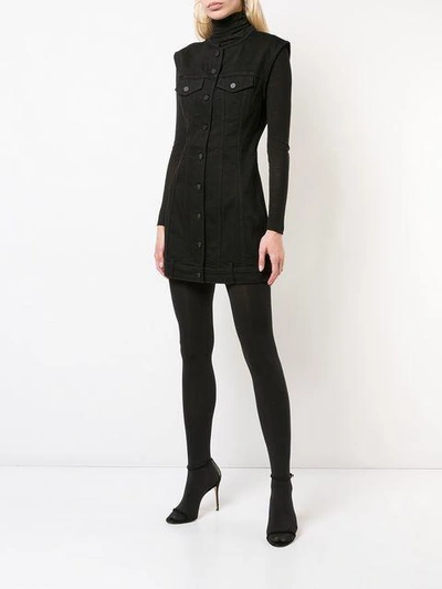 Shop Alexander Wang Jeansminikleid Mit Knopfleiste - Schwarz In Black