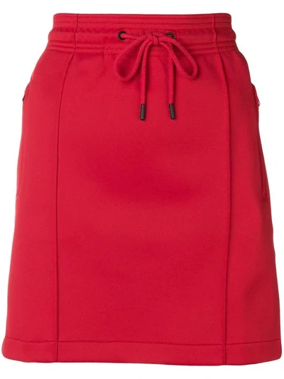 Shop Kenzo High Waisted Track Skirt In Red
