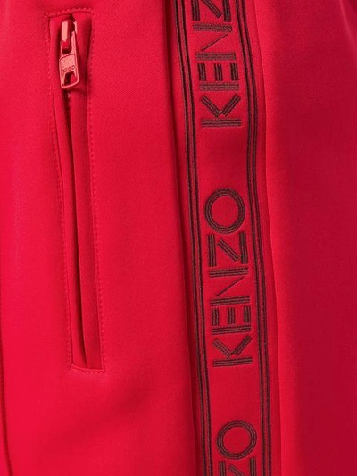 Shop Kenzo High Waisted Track Skirt In Red