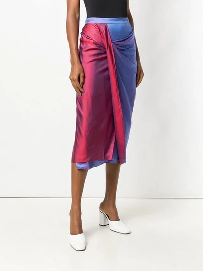 Shop Sies Marjan Two Tone Midi Skirt In Pink