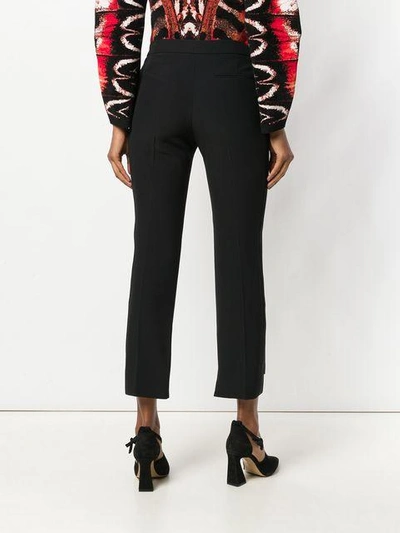 cropped stripe trousers