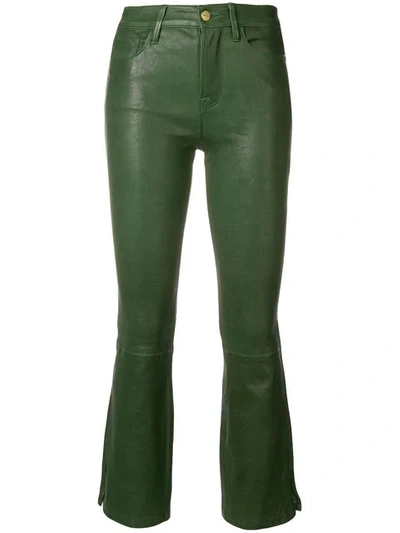 Shop Frame Denim Cropped Trousers - Green