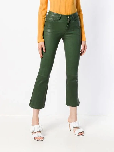 Shop Frame Denim Cropped Trousers - Green