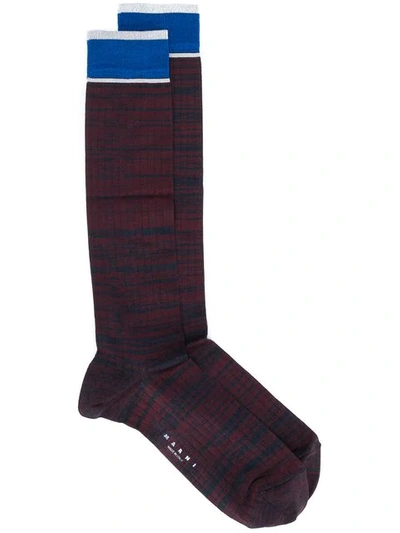 Shop Marni Long Socks - Red