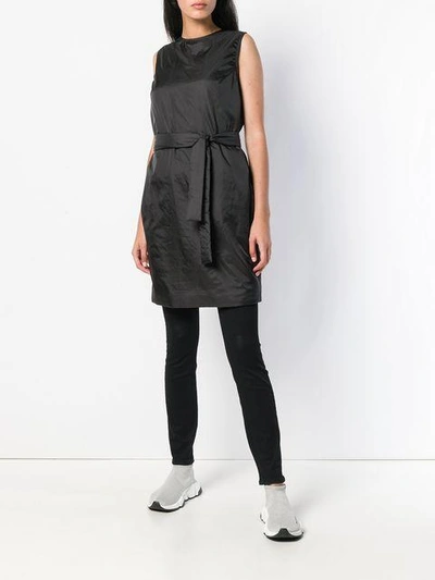 Shop Rick Owens Belted Mini Dress In Black