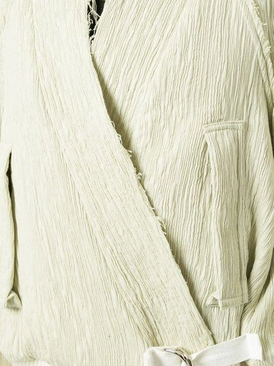 Shop Song For The Mute Loose Asymmetric Jacket - Neutrals In Nude & Neutrals