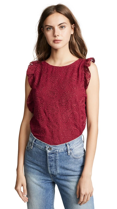 Shop Bb Dakota Get In Formation Top In Dark Red