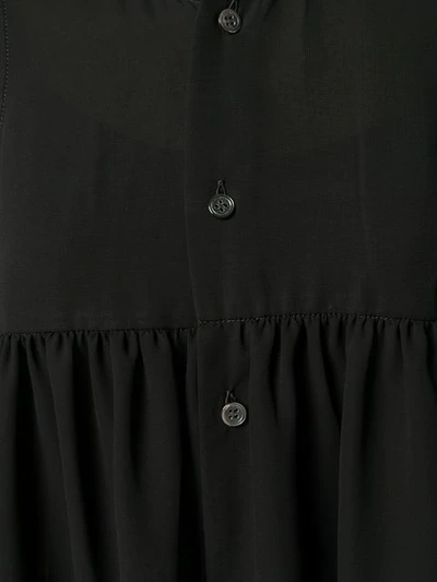 Shop Comme Des Garçons Comme Des Garçons Sheer Long Sleeve Blouse In Black