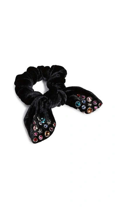 Shop Dannijo Chou Chou Studded Hair Tie In Noir