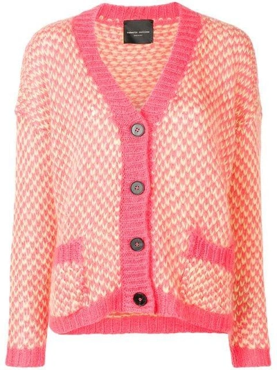 Shop Roberto Collina V-neck Button Cardigan - Pink