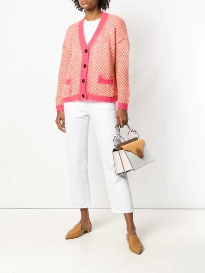 Shop Roberto Collina V-neck Button Cardigan - Pink