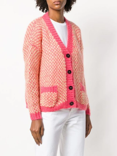 Shop Roberto Collina V-neck Button Cardigan - Pink
