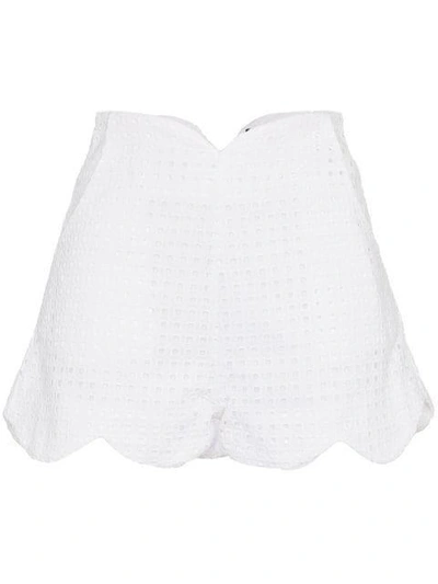 Shop Paper London Fraise Cotton Shorts - White