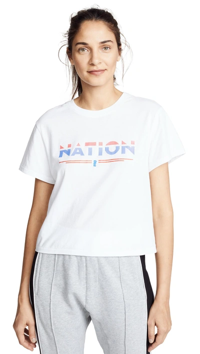 Shop P.e Nation Point Flag Tee In White
