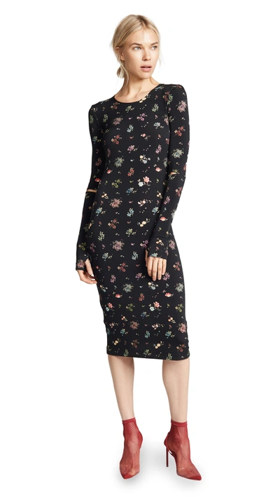 Shop Preen By Thornton Bregazzi Sophie Dress In Black Floral