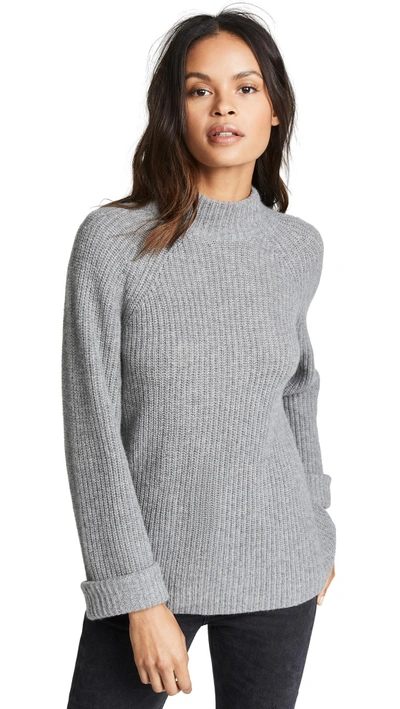 Shop 360 Sweater Maye Cashmere Sweater In Heather Grey