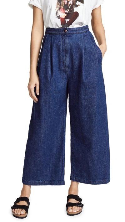 Shop Tortoise Lucy High Rise Baggy Trouser Jeans In Indigo Vintage