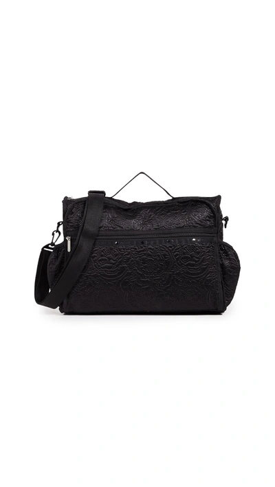 Shop Lesportsac Rebecca Convertible Diaper Bag Backpack In Black