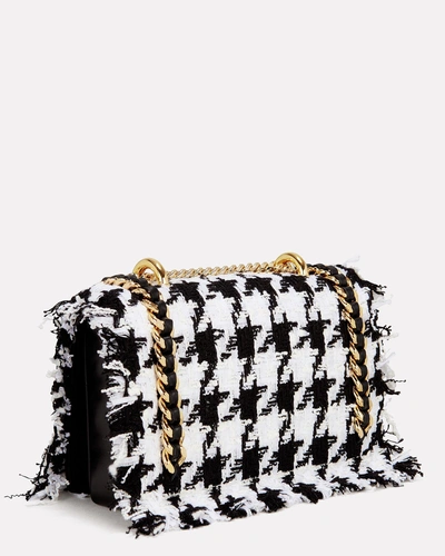 Shop Balmain Baby Box Tweed Shoulder Bag