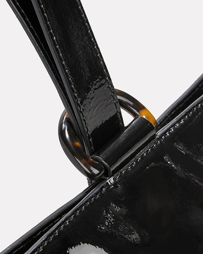 Shop Loeffler Randall Dolly Patent Leather O-ring Top Handle Bag Black Patent Leather