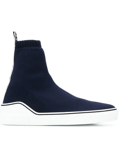 Shop Givenchy Ankle Sock Sneakers - Blue