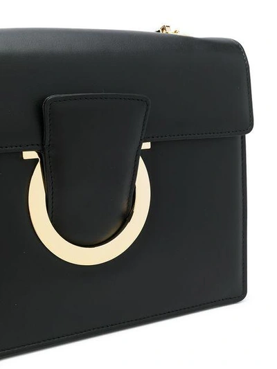 Shop Ferragamo Thalia Shoulder Bag In Black