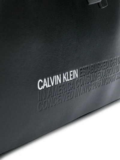 Shop Calvin Klein 205w39nyc Embossed Crpssbody Bag In Black