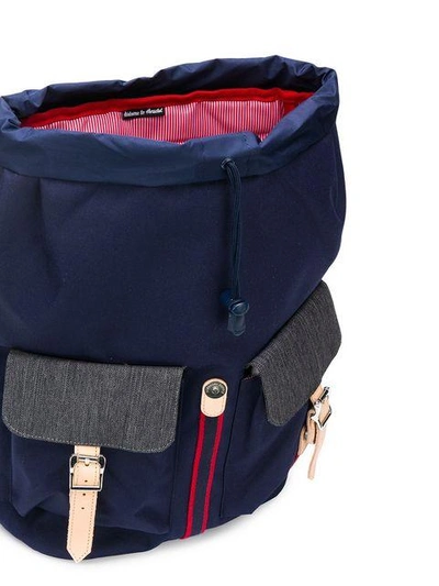 Shop Herschel Supply Co . Stripe Panelled Backpack - Blue